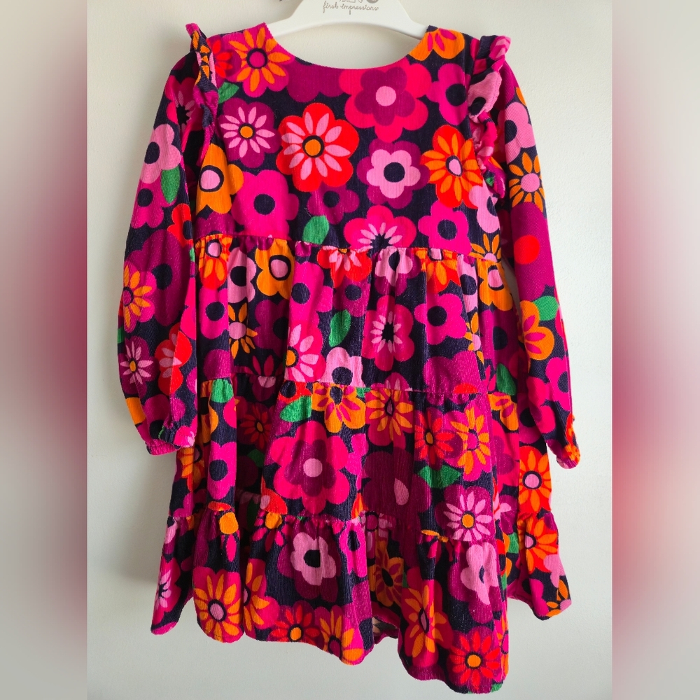 Corduroy Floral Dress